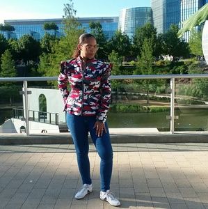 Military Print, Peplum, Ruffled/Long Sleeve Jacket
